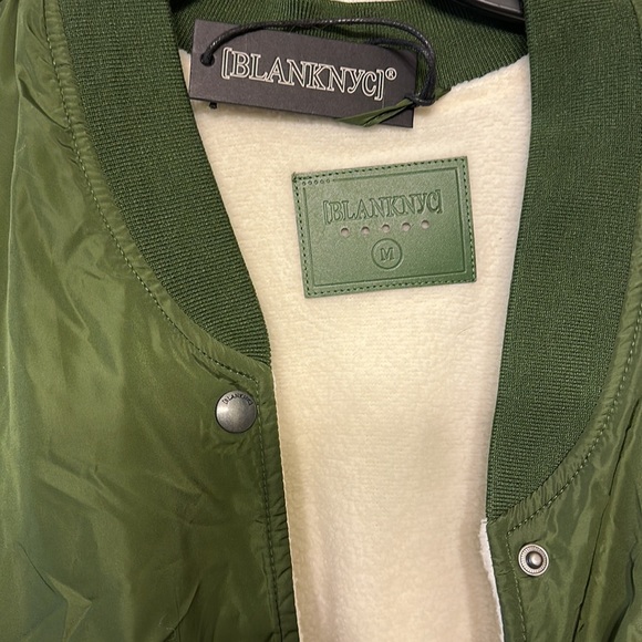 BlankNYC Jacket, Olive Green with fleece on inside. - Picture 2 of 4